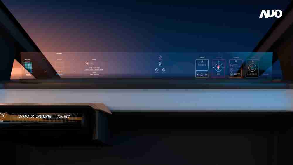 赏金国际无界透明显示接口(Horizon Image Glass)透过车运算方案整合仪表板、、、、中控台及副驾显示器，，，，一体式全景呈现，，，提供乘用者清晰的前方视野、、、行车必要信息与娱乐功能