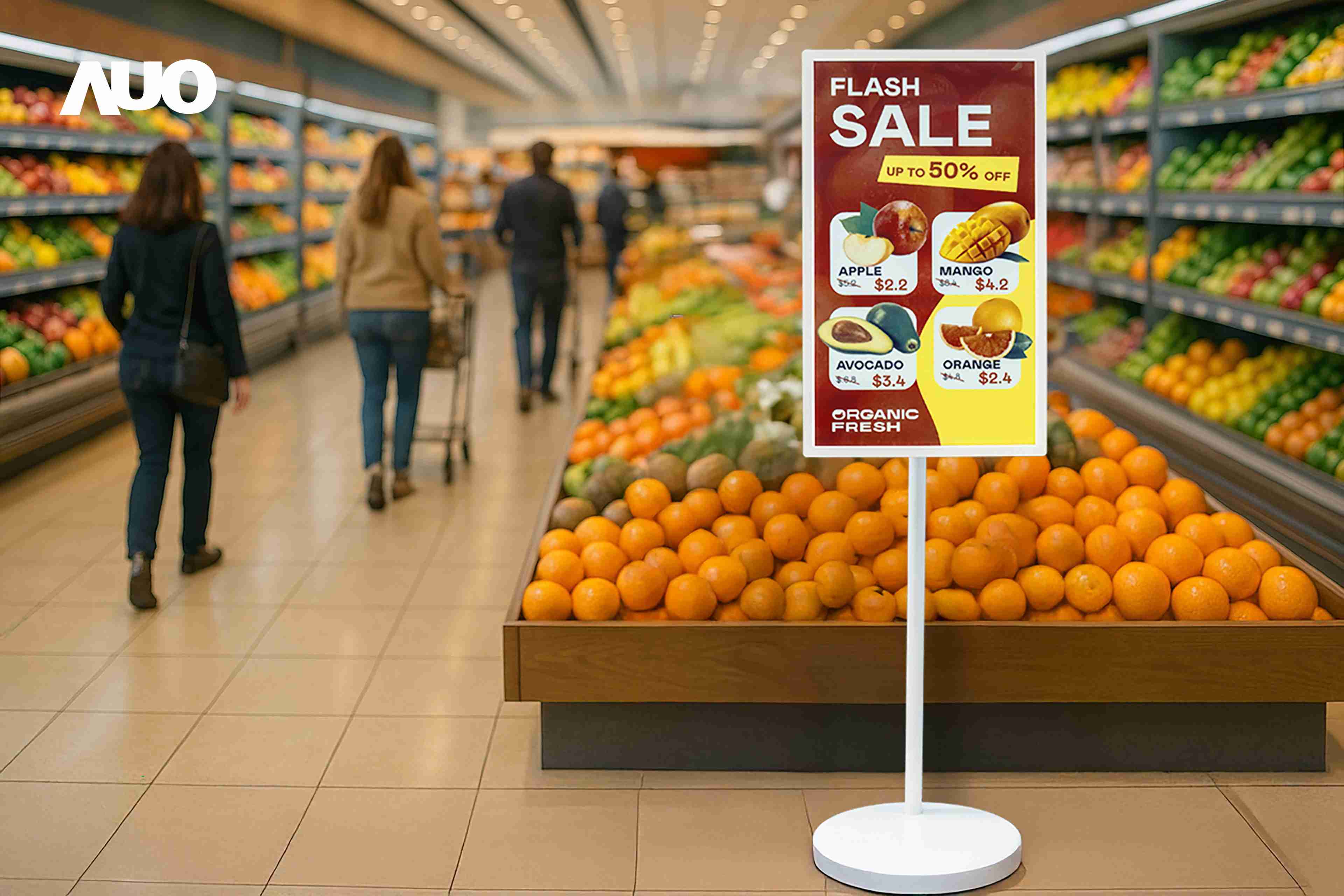 达擎首亮相低功耗、、、、全彩的〝aecoPost电子纸解决方案〞，，，仅在更新画面时需要微量的电力驱动，，无需布建电线的便捷设计，，，，使其可灵活应用、、随意置放，，，并可透过云端或行动装置app，，，，轻松管理及排程广告内容，，，，晋升店头营销利器。。。。